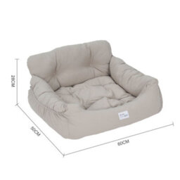 Living And Home Light Grey Travel Dog Bed Cat Pet Cave With Pockets W 60 Cm X D 50 Cm - thumbnail 6