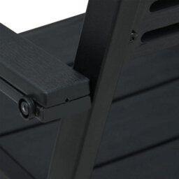 Berkfield Garden Chairs 4 Pcs Black Hdpe Wood Look - thumbnail 6