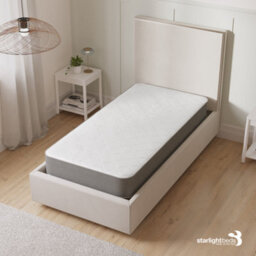 Starlight Beds Cooltouch Foam Free Spring Mattress Quilted Breathable Medium Soft White & Grey 4Ft Small Double 120Cm X 190Cm - thumbnail 4