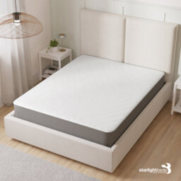 Starlight Beds Cooltouch Foam Free Spring Mattress Quilted Breathable Medium Soft White & Grey 4Ft Small Double 120Cm X 190Cm - thumbnail 3