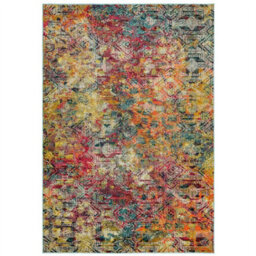 Multicoloured Abstract Modern Geometric Easy To Clean Rug For Dining Room-200Cm X 300Cm - thumbnail 5
