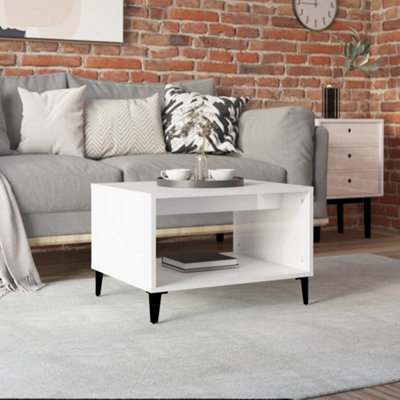 Berkfield Coffee Table High Gloss White 60X50X40 Cm Engineered Wood - image 1