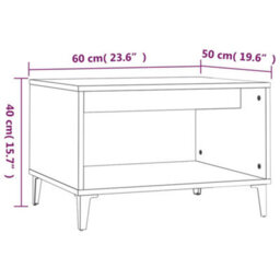 Berkfield Coffee Table High Gloss White 60X50X40 Cm Engineered Wood - thumbnail 7