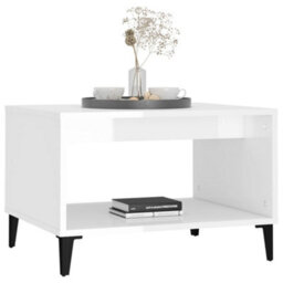 Berkfield Coffee Table High Gloss White 60X50X40 Cm Engineered Wood - thumbnail 4