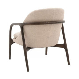 Xample Gallery Allegra Taupe Fabric Armchair, Padded Seat And Back Cushions, Solid Wood Frame, Fully Assembled, Comfortable Living Room - thumbnail 6