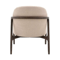 Xample Gallery Allegra Taupe Fabric Armchair, Padded Seat And Back Cushions, Solid Wood Frame, Fully Assembled, Comfortable Living Room - thumbnail 7