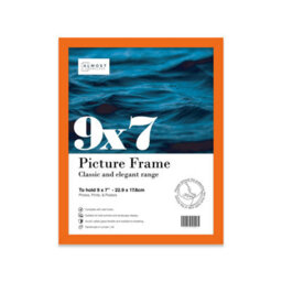 9X7 Orange Picture Frame (17.8 X 22.9Cm) Poster, Photo, Artwork, Gallery Wall Or Print
