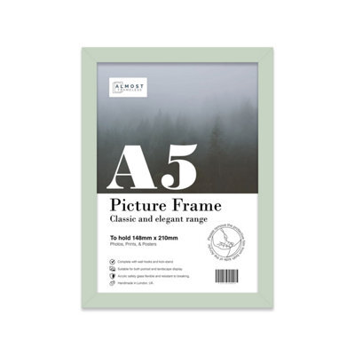 A5 Mint Green Picture Frame Fits A5 (14.8 X 21Cm - 5.8 X 8.3In) Poster, Photo, Artwork, Or Print. - image 1