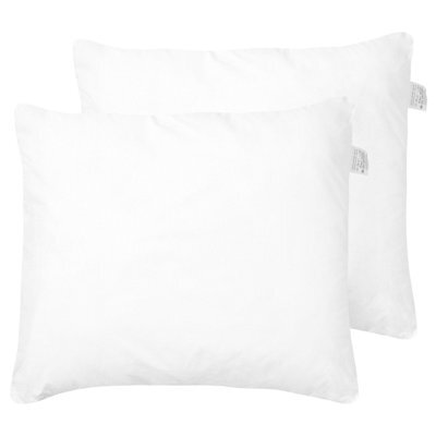 Beliani Set Of 2 Pillows Errigal High Microfibre 80 X 80 Cm White - image 1