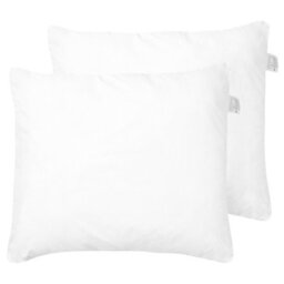 Beliani Set Of 2 Pillows Errigal High Microfibre 80 X 80 Cm White - thumbnail 1