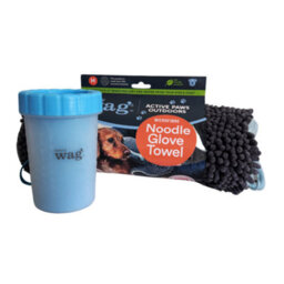 Henry Wag Pet Paw Cleaner & Noodle Glove Towel Combo - thumbnail 1