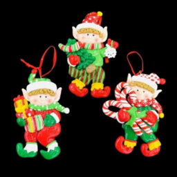Shatchi 3Pc Christmas Tree Hanging Decorations With Cup Cake Candy Santa Snowman Teddy Xmas Tree Wall Home Décor Ornaments - thumbnail 2