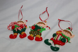 Shatchi 3Pc Christmas Tree Hanging Decorations With Cup Cake Candy Santa Snowman Teddy Xmas Tree Wall Home Décor Ornaments - thumbnail 7