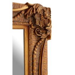 Orsina Pewter Frame Wall Mirror With Bead & Leaf Design, Embossed Floral Mirror, Landscape Or Portrait Style Mirror - thumbnail 3