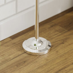 Toilet Paper Roll Holder Floor Free Standing Stainless Steel Chrome Bathroom - thumbnail 3