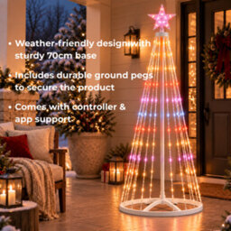 Pegdev 2.1M Rgb Led Christmas Star Tree Light 118 Leds With App & Controller - thumbnail 4
