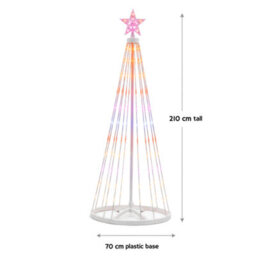 Pegdev 2.1M Rgb Led Christmas Star Tree Light 118 Leds With App & Controller - thumbnail 3