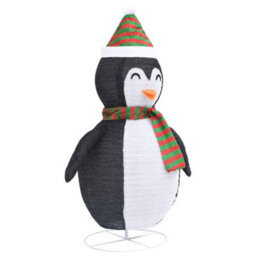 Berkfield Decorative Christmas Snow Penguin Figure Led Luxury Fabric 60Cm - thumbnail 6