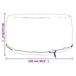 Vidaxl Garden Furniture Cover 10 Eyelets 230X90 Cm Round Garden Furniture Covers - thumbnail 7