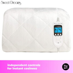 Sweet Dreams Electric Blanket Single Size - Plush Fleece Quilted - 10 Timer & 9 Heat Settings - Overheat Protection - thumbnail 4