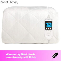 Sweet Dreams Electric Blanket Single Size - Plush Fleece Quilted - 10 Timer & 9 Heat Settings - Overheat Protection - thumbnail 2