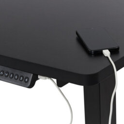 Beliani Electric Adjustable Corner Desk Destines Black 160 Cm 109 Cm Left Hand - thumbnail 8