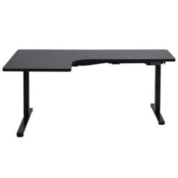 Beliani Electric Adjustable Corner Desk Destines Black 160 Cm 109 Cm Left Hand - thumbnail 4