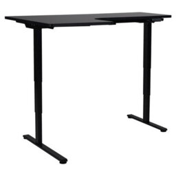 Beliani Electric Adjustable Corner Desk Destines Black 160 Cm 109 Cm Left Hand - thumbnail 7
