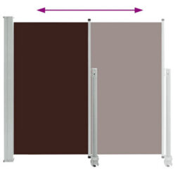 Walplus Patio Retractable Side Awning Garden Sun Shade Canopy Gazebo For Back Door, Porch, Patio 160X300 Cm Brown - thumbnail 4