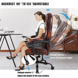 Pvc Leather Effect Gaming Chair, Gas Lift Swivel High Back Ergonomic Chair With Footrest And Lumbar Support - thumbnail 2
