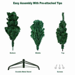 5Ft Artificial Christmas Tree With Metal Stand For Home And Party - thumbnail 6