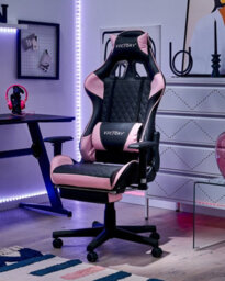 Beliani Gaming Chair Victory Faux Leather Pink - thumbnail 2