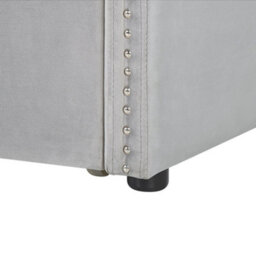 Beliani Trundle Bed Velvet Troyes 90 X 200 Cm (Eu Single) Light Grey - thumbnail 7