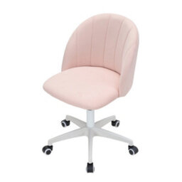 Living And Home Light Pink Height Adjustable Vanity Chair Dressing Stool With Wheels - thumbnail 5