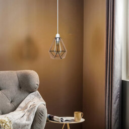 Hemp Ceiling Rope Lampshade Wire Metal Basket Pendant Lighting Easy Fit Shades Industrial Indoor Pendant Lamp Shade - thumbnail 4