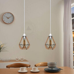 Hemp Ceiling Rope Lampshade Wire Metal Basket Pendant Lighting Easy Fit Shades Industrial Indoor Pendant Lamp Shade - thumbnail 3