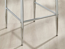 Furniturebox Set Of 2 Milan Grey Diamond-Stiched Soft Touch Velvet Silver Chrome Leg Padded Counter Stools - thumbnail 8