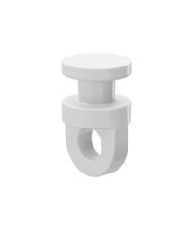 28mm Styleline  Gliding Curtain Pole Set With Stud End - White, 115Cm - thumbnail 3