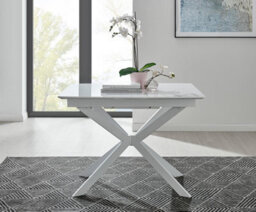 Furniturebox Uk Lira 100 Extending Dining Table And 4 Mustard Milan Chairs - thumbnail 5