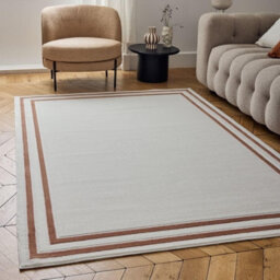 The Rugs Carmel Cream/terra Bordered Area Rug And Runner Non Shedding, Stain Resistant, Soft - thumbnail 1