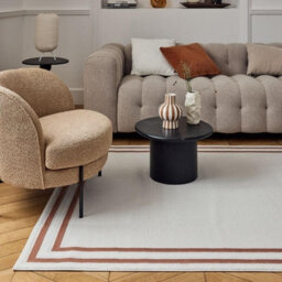 The Rugs Carmel Cream/terra Bordered Area Rug And Runner Non Shedding, Stain Resistant, Soft - thumbnail 8