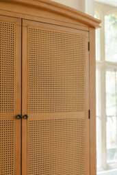 Statement Furniture Louis Large Wooden Double Wardrobe With Rattan Cane Doors And Drawer - thumbnail 4