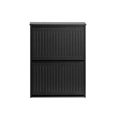 Sobuy Fsr165-K-Sch, 2 Flip-Drawers Shoe Cabinet Shoe Rack Shoe Storage Cupboard, Black,w61Xd26Xh81 - image 1