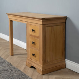 Elm Home And Products Elm Home And Garden Quality Oak 3 Drawer Country Dressing Table Fully Assembled - thumbnail 3