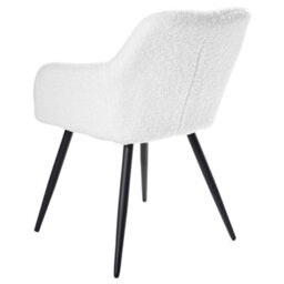 Beliani Set Of 2 Dining Chairs Casmalia Boucle Off-White - thumbnail 5