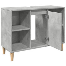 Walplus Bathroom Cabinet Concrete Grey 80X33X60 Cm Engineered Wood - thumbnail 6
