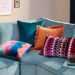 furn. Furn Metro Abstract Velvet Jacquard Feather Filled Cushion - thumbnail 6