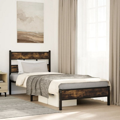 Berkfield Bed Frame Without Mattress With Headboard Sonoma Oak 80X200 Cm - image 1