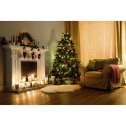 Loops Premium 7Ft Artificial Hinged Christmas Tree - Realistic 49 Inch Wide Xmas Decoration - thumbnail 5