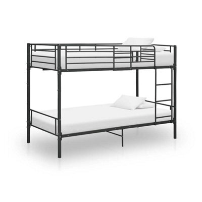 Walplus Bunk Bed Without Mattress Black Metal 90X200Cm - image 1